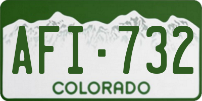 CO license plate AFI732