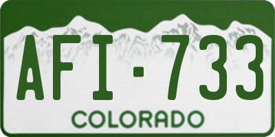 CO license plate AFI733
