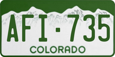 CO license plate AFI735