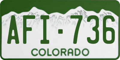 CO license plate AFI736