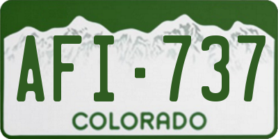 CO license plate AFI737