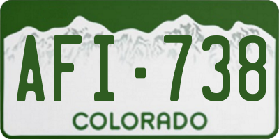 CO license plate AFI738