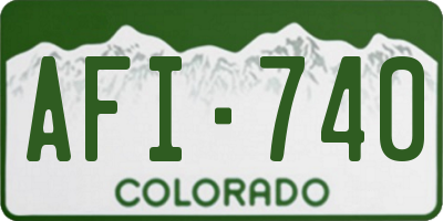 CO license plate AFI740