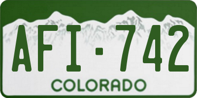 CO license plate AFI742
