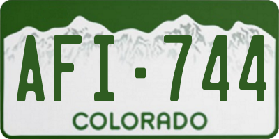 CO license plate AFI744