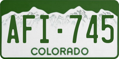 CO license plate AFI745