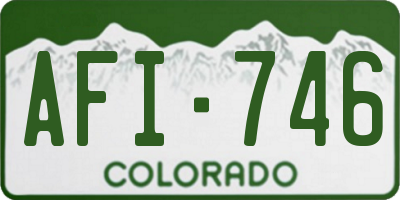 CO license plate AFI746