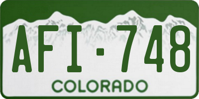 CO license plate AFI748
