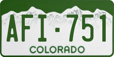 CO license plate AFI751
