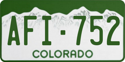 CO license plate AFI752