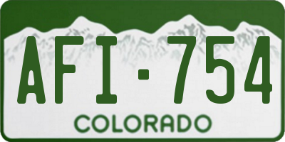 CO license plate AFI754