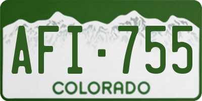 CO license plate AFI755