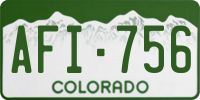 CO license plate AFI756