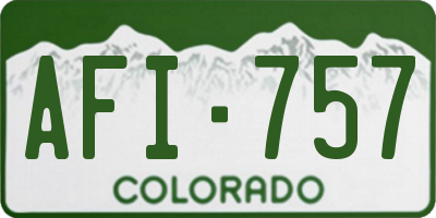 CO license plate AFI757