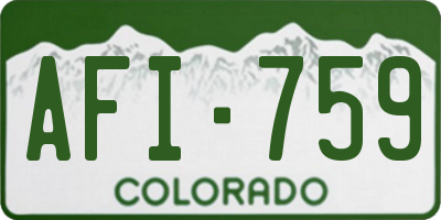 CO license plate AFI759