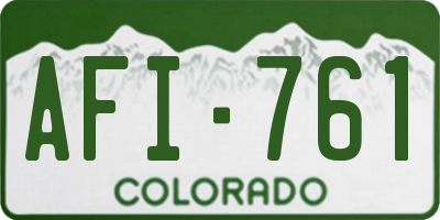 CO license plate AFI761