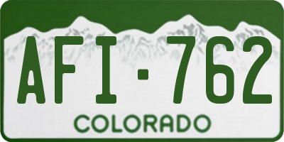 CO license plate AFI762