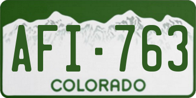 CO license plate AFI763