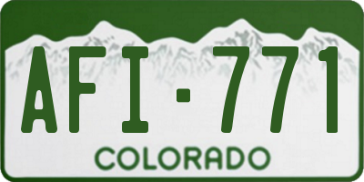 CO license plate AFI771
