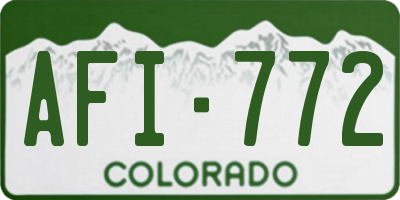 CO license plate AFI772