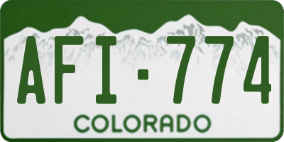 CO license plate AFI774