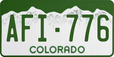 CO license plate AFI776