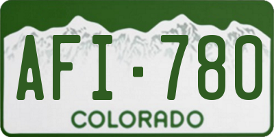 CO license plate AFI780