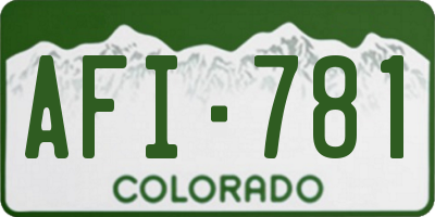 CO license plate AFI781