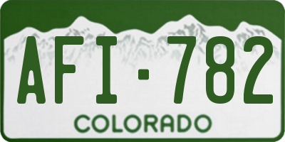 CO license plate AFI782