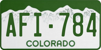 CO license plate AFI784