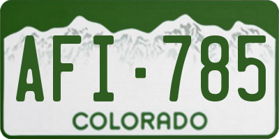 CO license plate AFI785