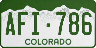 CO license plate AFI786
