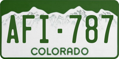 CO license plate AFI787