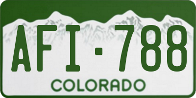 CO license plate AFI788