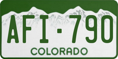 CO license plate AFI790
