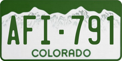 CO license plate AFI791