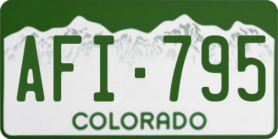 CO license plate AFI795