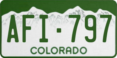 CO license plate AFI797