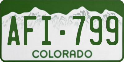 CO license plate AFI799