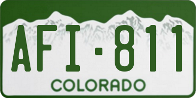 CO license plate AFI811