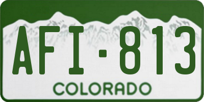 CO license plate AFI813