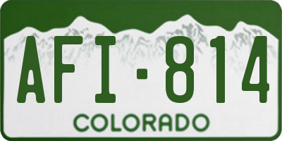 CO license plate AFI814