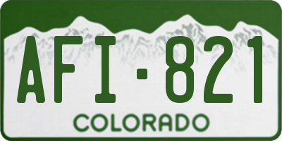 CO license plate AFI821