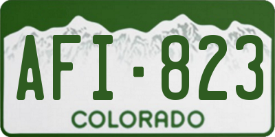 CO license plate AFI823