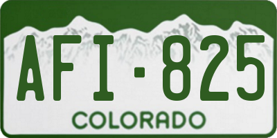 CO license plate AFI825