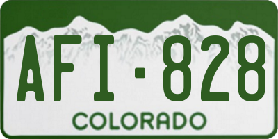 CO license plate AFI828