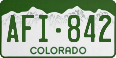 CO license plate AFI842