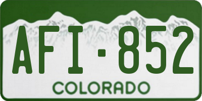 CO license plate AFI852