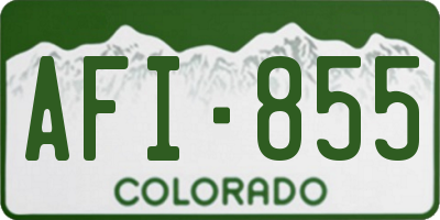 CO license plate AFI855