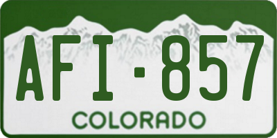 CO license plate AFI857
